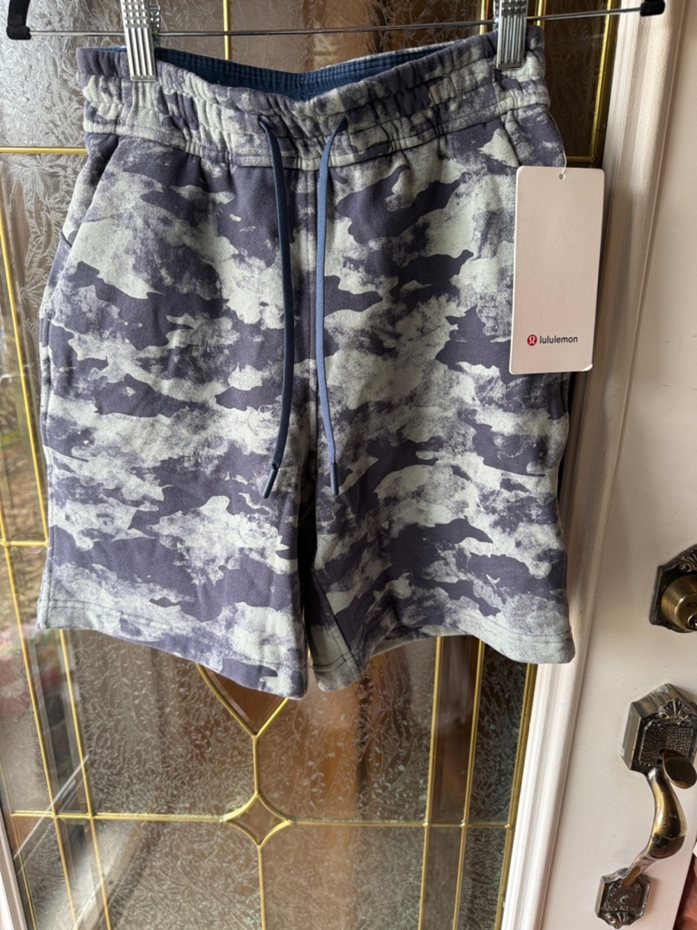 Lululemon woman’s  Camouflage Drawstring Shorts - Blue & Gray